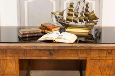 Italian Glass Top Desk 20th Century