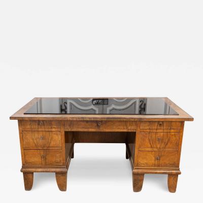 Italian Glass Top Desk 20th Century