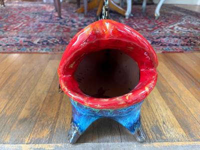 Italian Glazed Terracotta Fish Sculpture