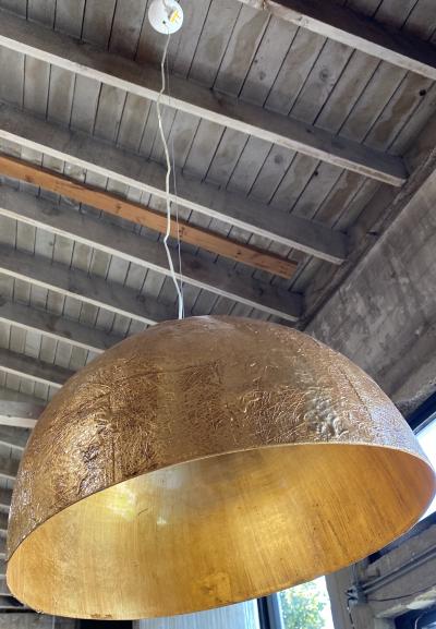 Italian Gold Leaf Resin Cupola Chandelier