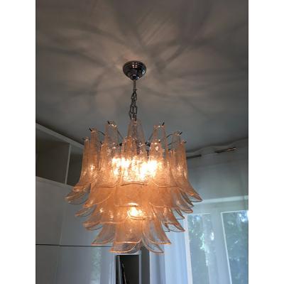 Italian Gold Selle Murano Glass Venini Style Chandelier