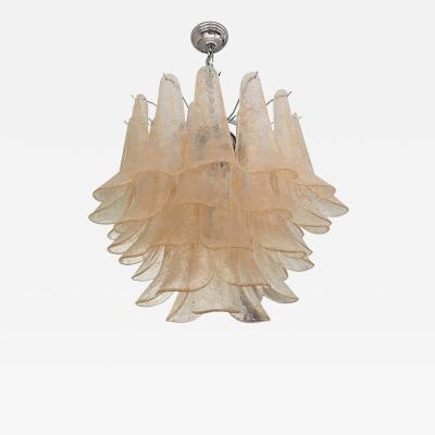 Italian Gold Selle Murano Glass Venini Style Chandelier