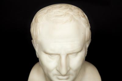 Italian Grand Tour Antique Marble Bust of Marcus Cicero 19th Century