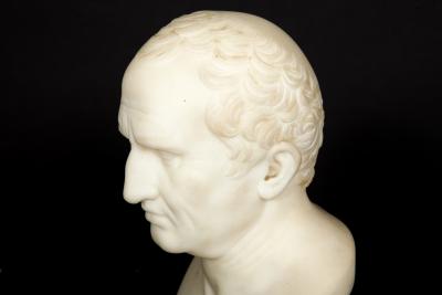 Italian Grand Tour Antique Marble Bust of Marcus Cicero 19th Century