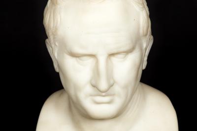 Italian Grand Tour Antique Marble Bust of Marcus Cicero 19th Century