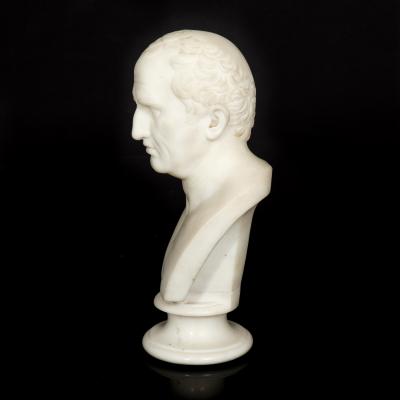Italian Grand Tour Antique Marble Bust of Marcus Cicero 19th Century