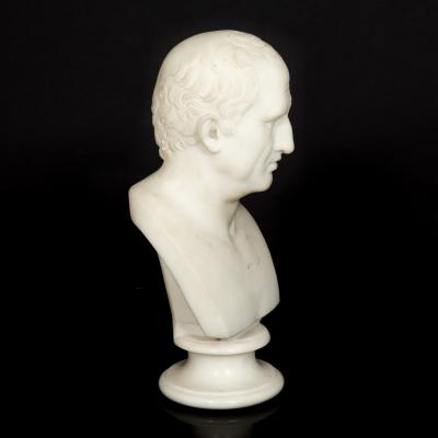 Italian Grand Tour Antique Marble Bust of Marcus Cicero 19th Century