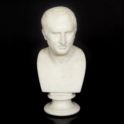 Italian Grand Tour Antique Marble Bust of Marcus Cicero 19th Century
