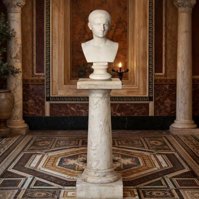 Italian Grand Tour Antique Marble Column Pedestal late 19th century