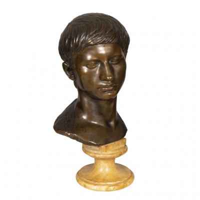 Italian Grand Tour Bronze Bust of Caesar