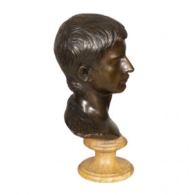 Italian Grand Tour Bronze Bust of Caesar