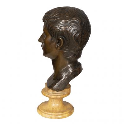 Italian Grand Tour Bronze Bust of Caesar