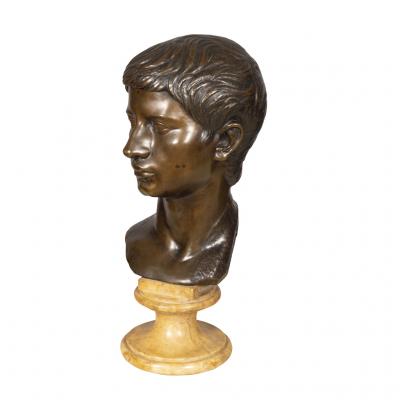 Italian Grand Tour Bronze Bust of Caesar