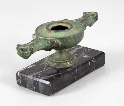 Italian Grand Tour Bronze Oil Lamp