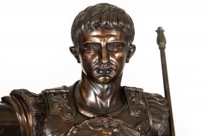 Italian Grand Tour Bronze Sculpture Augustus Prima Porta by Boschetti ca 1870
