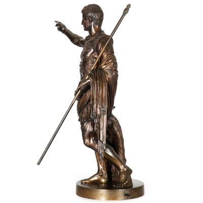 Italian Grand Tour Bronze Sculpture Augustus Prima Porta by Boschetti ca 1870