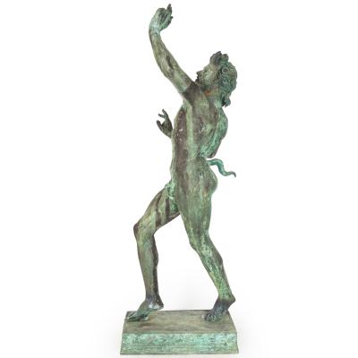 Italian Grand Tour Bronze Sculpture Dancing Faun of Pompeii after Antique