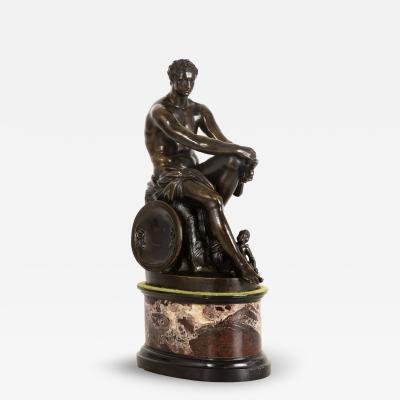 Italian Grand Tour Bronze Sculpture of Ludovisi Mars Ares after Antiquity