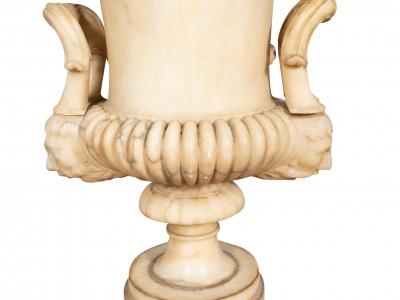 Italian Grand Tour Carved Alabaster Urn