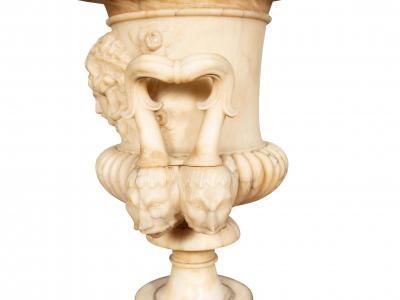 Italian Grand Tour Carved Alabaster Urn