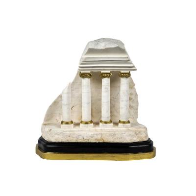 Italian Grand Tour Style Carved Marble Stone Ruins Sculpture