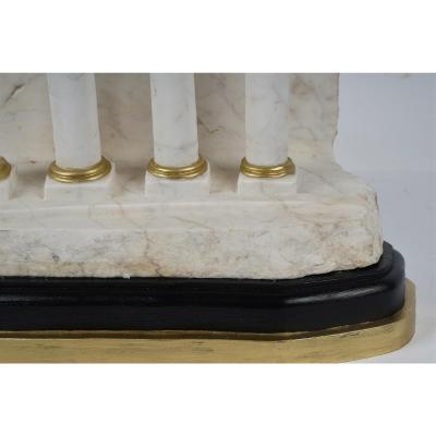 Italian Grand Tour Style Carved Marble Stone Ruins Sculpture