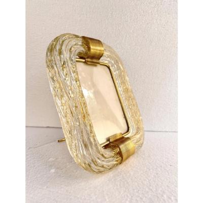Italian Hand Made Picture Frame Gold Murano Glass