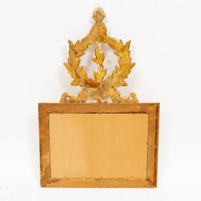 Italian Hand Painted Giltwood Frame Louis XVI Style Wall Mirror