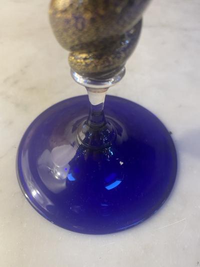 Italian Handcrafted Chalice in Blown Murano Glass 1970