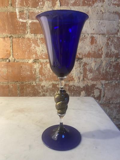 Italian Handcrafted Chalice in Blown Murano Glass 1970