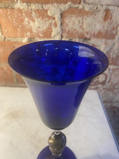 Italian Handcrafted Chalice in Blown Murano Glass 1970