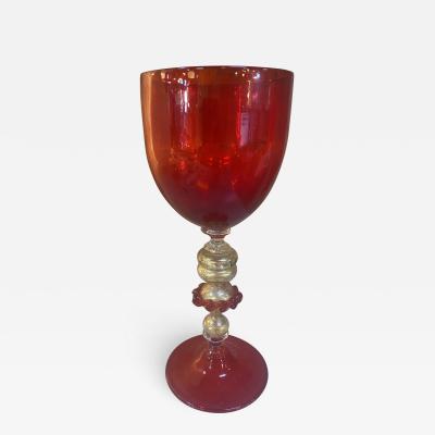 Italian Handcrafted Murano Red Glass 1970s