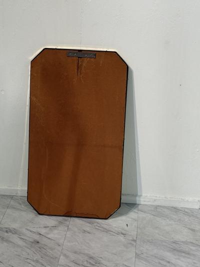 Italian Hexagonal Brass Framed Wall Mirror 1950s