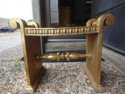 Italian Hollywood Regency Giltwood Bench