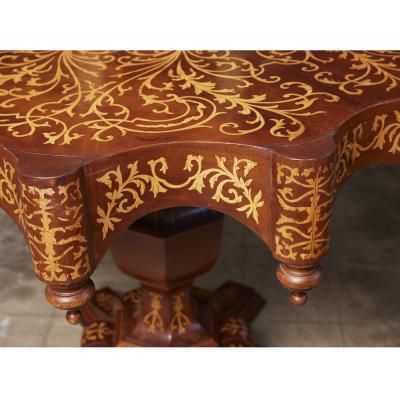 Italian Inlaid Center Table