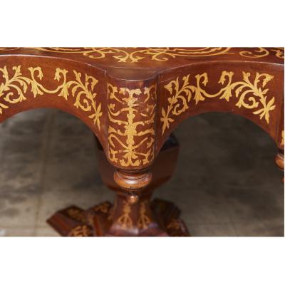 Italian Inlaid Center Table