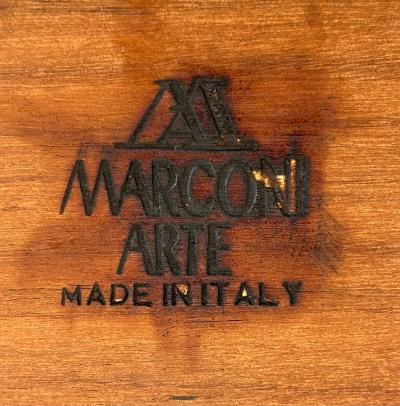 Italian Inlaid Side Tables with Bronze Mounts by Marconi Arte Pair