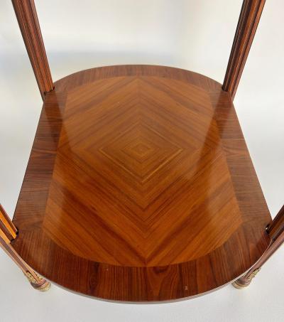 Italian Inlaid Side Tables with Bronze Mounts by Marconi Arte Pair