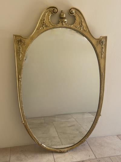 Italian Large Gilded Mirror circa 1940