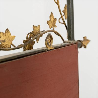 Italian Large Gilt Metal Floral Mirror