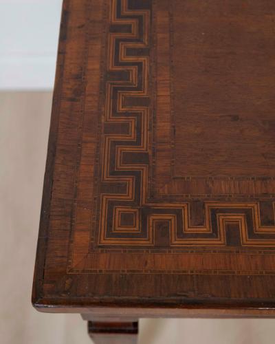 Italian Late 18th Century Tuscan Walnut Inlaid Table