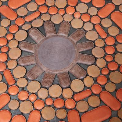 Italian Leather Sunshine Orange Rug