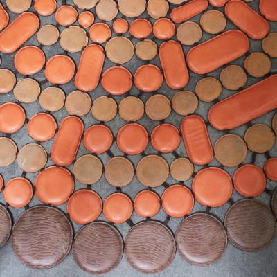 Italian Leather Sunshine Orange Rug