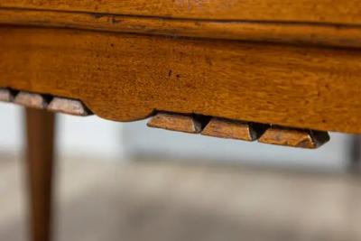Italian Louis XVI 18th Century Walnut Console Table with Carved Fluted Legs