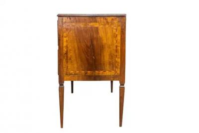 Italian Louis XVI 19th Century Walnut Two Drawer Commode with Inlay