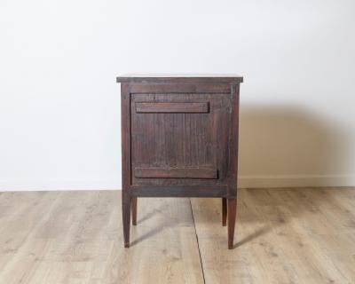 Italian Louis XVI Walnut Bedside Table with Veneered Inlay Late 18th Century