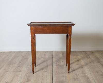 Italian Louis XVI Walnut Side Table with Gallery Top Tuscany 18th Century