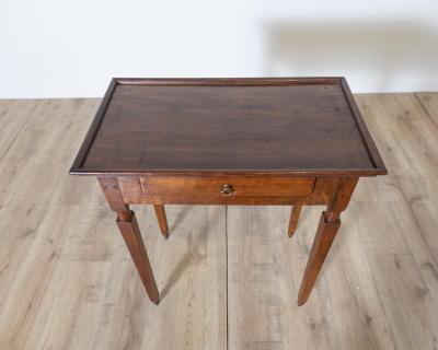 Italian Louis XVI Walnut Side Table with Gallery Top Tuscany 18th Century