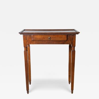 Italian Louis XVI Walnut Side Table with Gallery Top Tuscany 18th Century