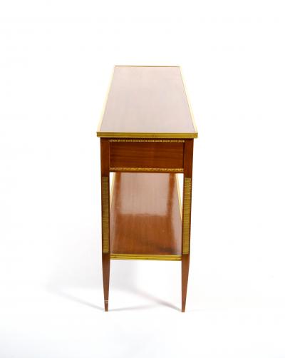 Italian Mahogany Wood Parcel Gilt Neoclassical Style Hall Table Server